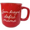 Albi Červený kameninový hrnček Som veľmi dobrá mama 400 ml