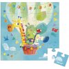 Janod Blahoželanie k narodeninám s puzzle Let balónom