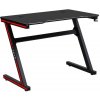 Tempo Kondela Herný stôl/počítačový stôl, čierna/červená, MACKENZIE 100cm