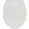 Biele WC sedadlo s jednoduchým zatváraním Wenko Samos, 44,5 x 37,5 cm