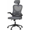 Autronic KA-K2021 GREY Kancelárska stolička, šedá sieťovina, čierny plast, kolieska na tvrdé podlahy