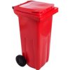 J.A.D. popolnica 120l plastová červená nádoba na odpad