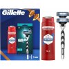 Gillette Whitewater + Mach3 Old Spice Whitewater sprchový gél 250 ml + Gillette Mach3 holiaci strojček 1 ks + Gillette Mach3 náhradné žiletky 2 ks kozmetická sada