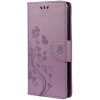 Peňaženkové kožené puzdro BUTTERFLY na Xiaomi Redmi Note 10 5G - Slabofialová