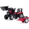 Falk FALK - Šlapací traktor Case IH Puma 240CVX s nakladačem a vlečkou