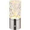 Globo Lighting Lunki stolová lampa 1x2.5 W priehľadná-niklová 21010N