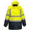 PORTWEST Bunda Contrast Traffic S426 Hi-Vis 7-in-1, reflexní POR-S426YNR4XL 4XL Žlutá/navy