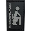 WARAGOD Nášivka 3D Downloading Funny čierna 3.6x6cm