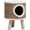 vidaXL Domček pre mačky s drevenými nohami 41 cm