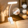 Stolná lampa SOUNIX Clamp lamp biela, výkon do 3 W