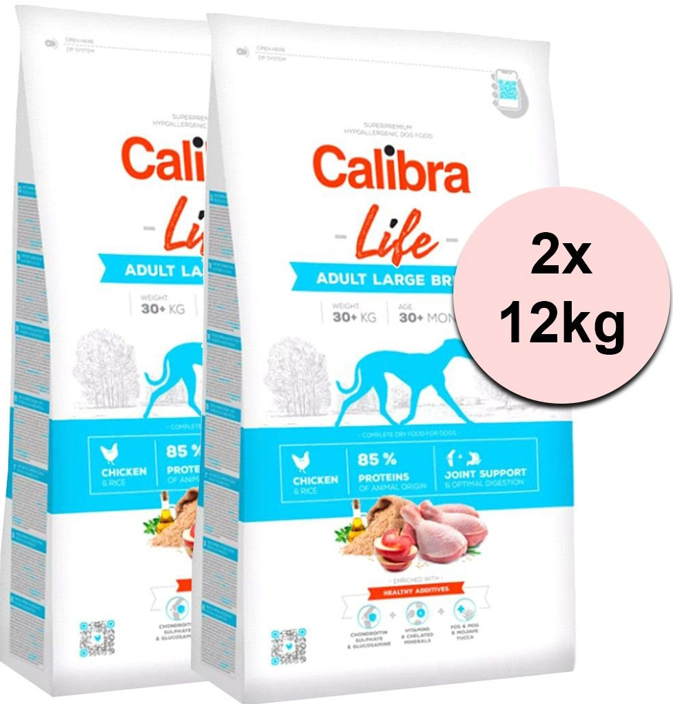 Calibra Dog Life Adult Large Breed Chicken 2 x 12 kg