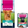 Eukanuba Premium 12 kg / 15 kg + 3 konzervy zdarma - Adult Large & Giant Breed jahňacie a ryža 12 kg + 3 x 400 g Junior hovädzie s tekvicou