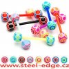 Steel Edge Piercing do jazyka SEBXW3 Farba: Oranžovo-červená