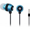 Slúchadlá do uší s mikrofónom MHS-EP-002, oceľový dizajn, modré, GEMBIRD
