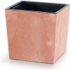 PROSPERPLAST Kvetináč URBI SQUARE LOW EFFECT 30cm terakota