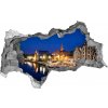 Fototapeta diera na stenu 3D Bydgoszcz noc 95x73 cm
