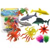 LEAN TOYS Sada figúrok morských živočíchov, vodné rastliny – 8 kusov
