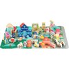 Eco Toys kostky MĚSTEČKO 121 ks + podložka