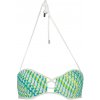 Karl Lagerfeld dámsky plavkový vrchný diel biela tyrkysová svetlozelená