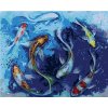 ZUTY Maľovanie podľa čísel JAPONSKÉ RYBKY Rámovanie vypnuté plátno na rám Rozmer 80x100 cm