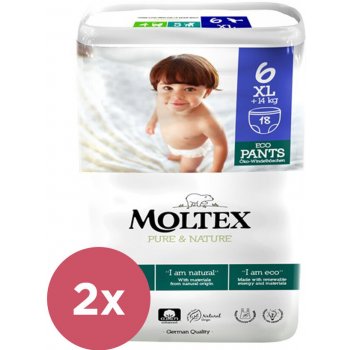 MOLTEX 2x Pure&Nature 6 XL 14 kg+ 18 ks