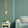NEDES BH6721-5 Závesná sada s kovovou objímkou a stropnicou 2xE27, 60W, 3m, IP20, povraz/prírodná/čierna