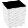 Kvetináč plast biely Lamela 19 cm x 19 x 19,5 cm