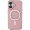 Kryt na mobil Guess IML Rhinestones Ring MagSafe Zadný Kryt pre iPhone 16 Pink (GUHMP16SPFTDTEP)