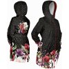 Panel so strihom 34 dámska softshell bunda zlaté kvety čierne-NS-12880