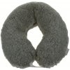 Cestovný sivý vankúš na krk z ovčej vlny