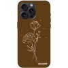 Picasee Fashion Case MagSafe pre Apple iPhone 15 Pro Max - Brown flowers