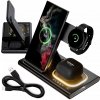 Nabíjačka indukčná LED 3v1 pre Samsung Galaxy Watch Buds, stojan Qi Alogy