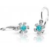 Cutie Jewellery Detské náušnice z bieleho zlata C2156-10-X-2 svetlo zelená