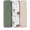 PETITEMARS PETITE & MARS Sada plienok bambusová mušelínová 3ks Moussy Llama Vibes 68 x 68 cm