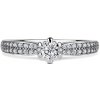 Florence Side Stones | Zásnubný prsteň so stredovým kameňom 0.180ct, biele zlato, s diamantmi 47