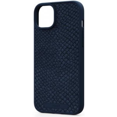 Njord Salmon Leather Magsafe Case iPhone 15 Plus modré