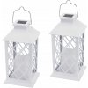 Prenosná lampa Berge biela solárna so senzorom súmraku 14x27 cm