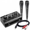 Vonyx AV430B Karaoke Set s 2 mikrofony a kabelem, černý