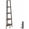 tectake 404775 rohový regál portland 34x34x158,5 cm - industriálne drevo tmavé, rustikálne