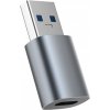 AppleKing dátový a nabíjací adaptér USB-A / USB-C female - strieborný - možnosť vrátiť tovar ZADARMO do 30tich dní