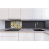 DIMEX | Dibond doska za kuchynskú linku | DBW-06040-164 Žlté kachličky | 60 x 40 cm + Dibond obkladová doska Dimex do kuchyne Žlté kachličky v rozmere 60 x 40 cm + lepidlo zadarmo