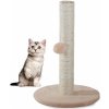 Škrabadlo - sisalový stĺpik s loptičkou pre mačku, 43 cm, béžová