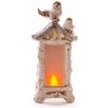 Dekorácia MagicHome Vianoce, Vtáci na kozube, 12 LED, 3xAAA, keramika, 21x15x44 cm