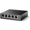 Switch TP-Link TL-SF1005LP 5x LAN, 4xPoE+, 41W, dosah 250m, kov
