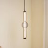 Lucande LED závesné svietidlo Savete, dymová sivá, sklo, Ø 12 cm - 10025886