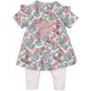 DIRKJE Set 2dielny šaty 86 White+Tropical Multicolor