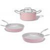 Elmich Sada keramického riadu Vital 3 ks, 2 panvice a 1 hrniec - ružová