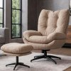Otočné kreslo FREMONT s podnožkou, béžové ( Doba dodania: 5–12 pracovných dní)