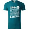 1984 v kocke - Tričko z organickej bavlny - XL ( Petrolejová )