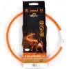 Obojok DUVO+ LED Svietiaci dog oranžový nylonový 45cm